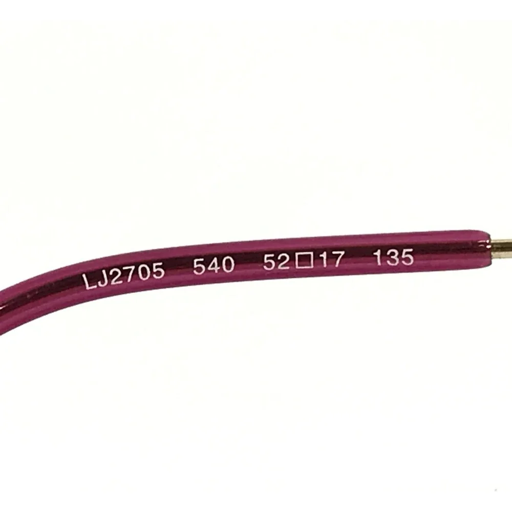 Liu Jo Eyeglasses Frames LJ2705 540 Cyclamen Dark Pink Gold Cat Eye 52-17-135